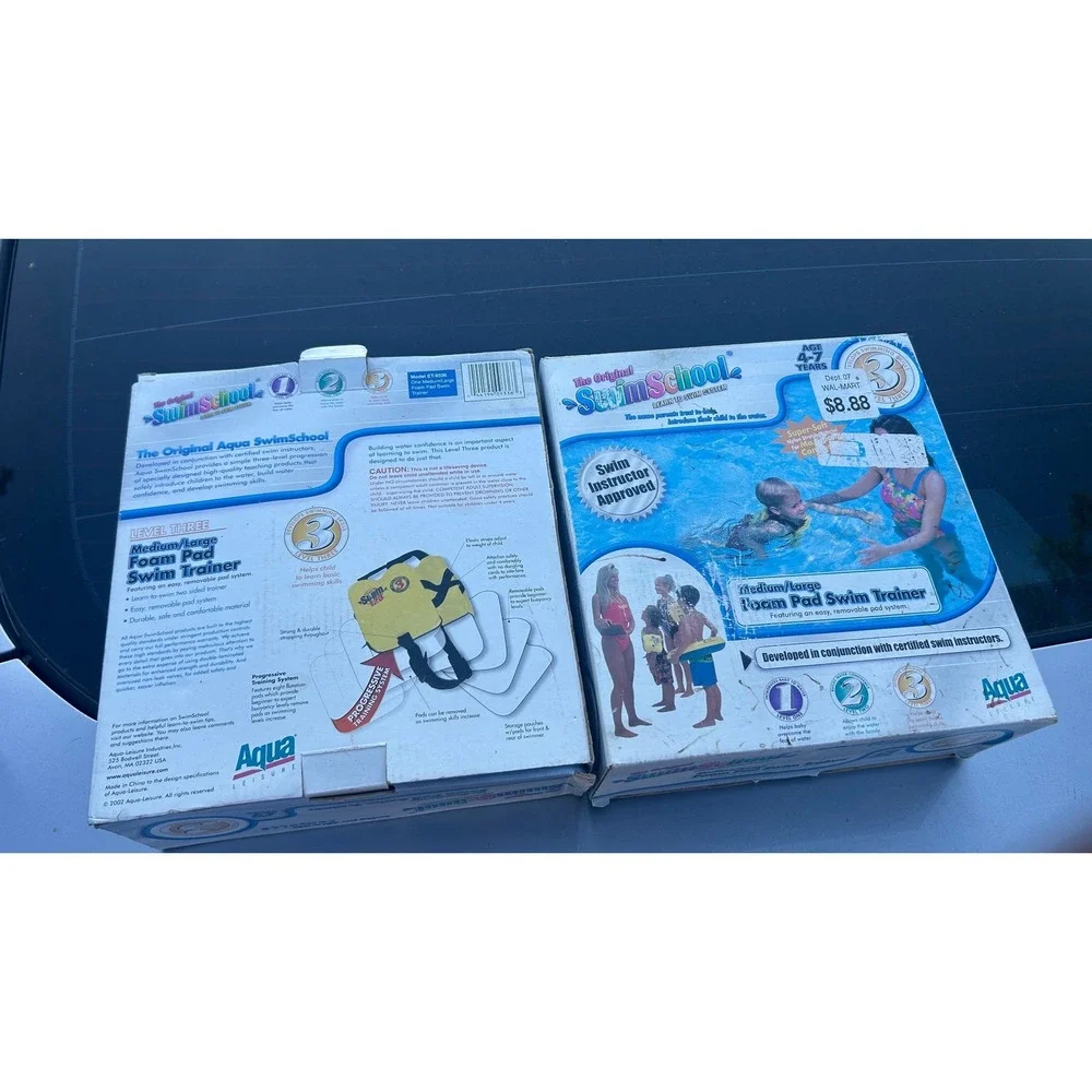 Aqua Leisure Swim Trainer M/L Yellow Foam Pad SwimSchool Level 3 2002 Vintage‎